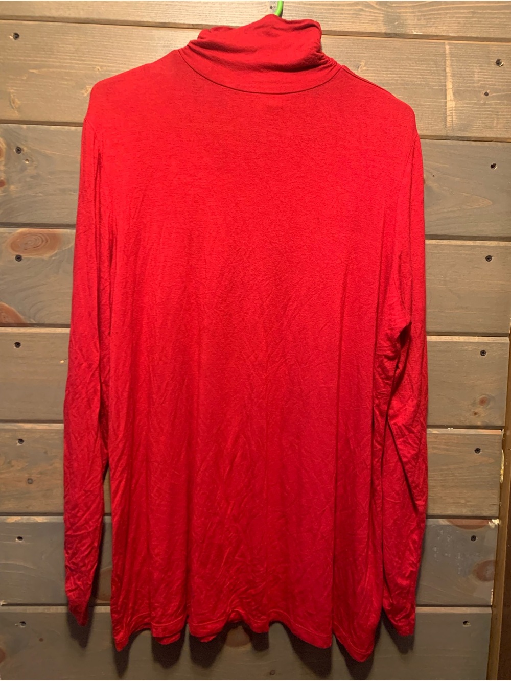 Red turtleneck